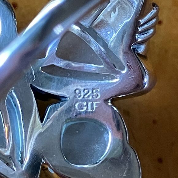 Genuine Aquamarine Sterling Silver Ring Size 6 - Picture 6 of 9